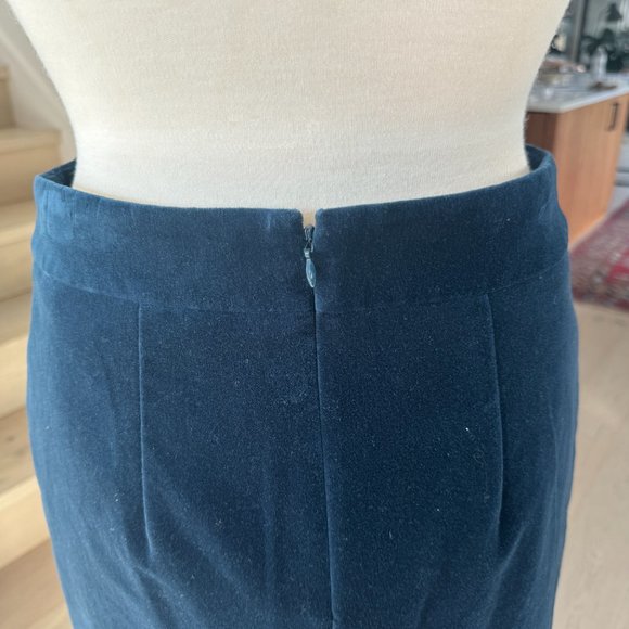 Ann Taylor Teal Velvet A-line Mini Skirt Petite 2 - Picture 7 of 14